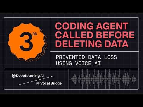 rd Place Winner: Voice AI Prevents Data Loss. Coding Agent Calls Developer Before Deleting Records