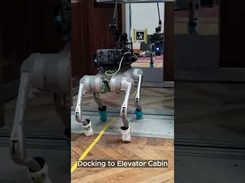 Autonomous Multi-Floor Navigation by a Quadruped Robot in Infrastructure-Free Buildings via elevator