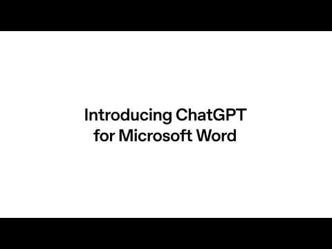 ChatGPT для Word теперь доступен