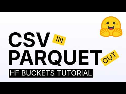 使用 Hugging Face Buckets、Webhooks 和作业将 CSV 自动转换为 Parquet