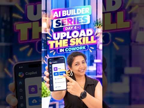Day 04 | AI BUILDER SERIES | Create skills manually with VS Code#m365 #microsoft #copilot #cowork
