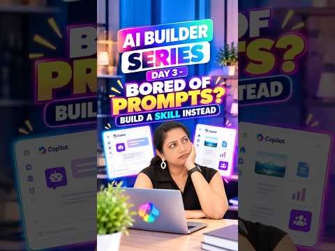 Day 03 | AI BUILDER SERIES | Copilot Cowork Build your first skill? #m365 #microsoftoffice  #copilot