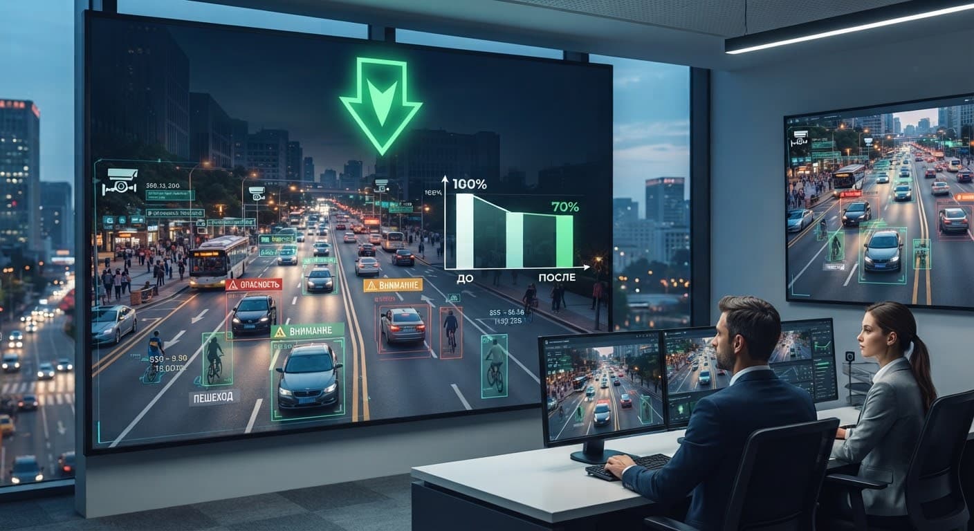 Smart City в Астане: ИИ-видеоаналитика помогла снизить число ДТП на 30%